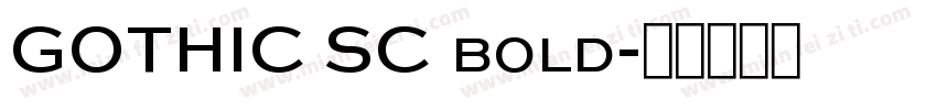 GOTHIC SC bold字体转换